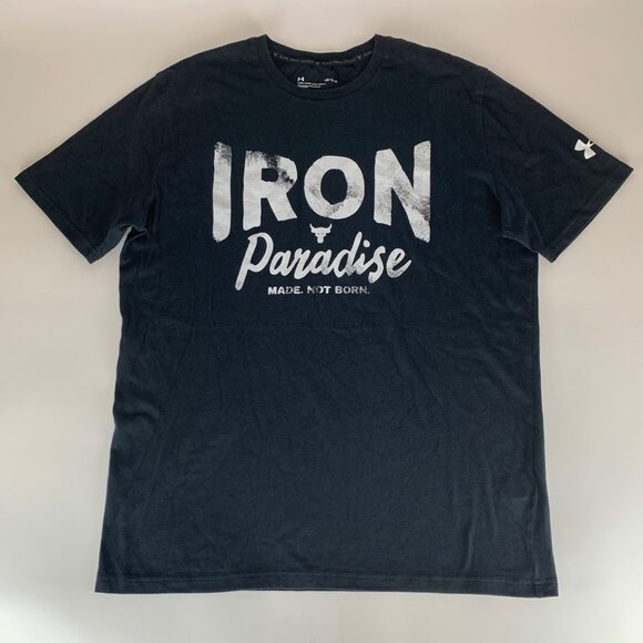 Lot of 5 Project Rock Under Armour Iron Paradise Tops Mens Large - Picture 2 of 6